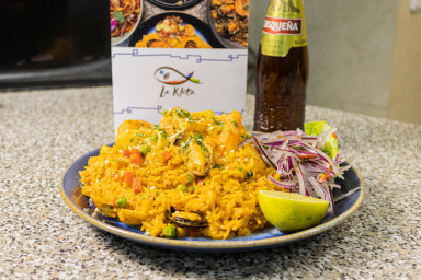 arroz marino en restaurante peruano la k-leta